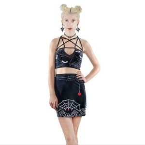 Rat Baby by Too Fast Bats Spiderweb Skirt Set L